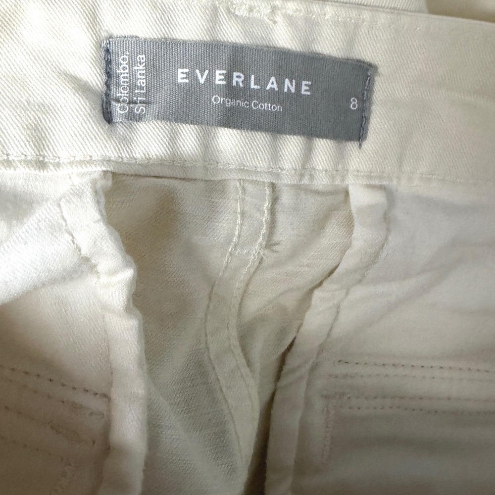 Everlane The Tourist Pant High Waist Bone White Wide Leg Cotton Linen 8 - Picture 9 of 13